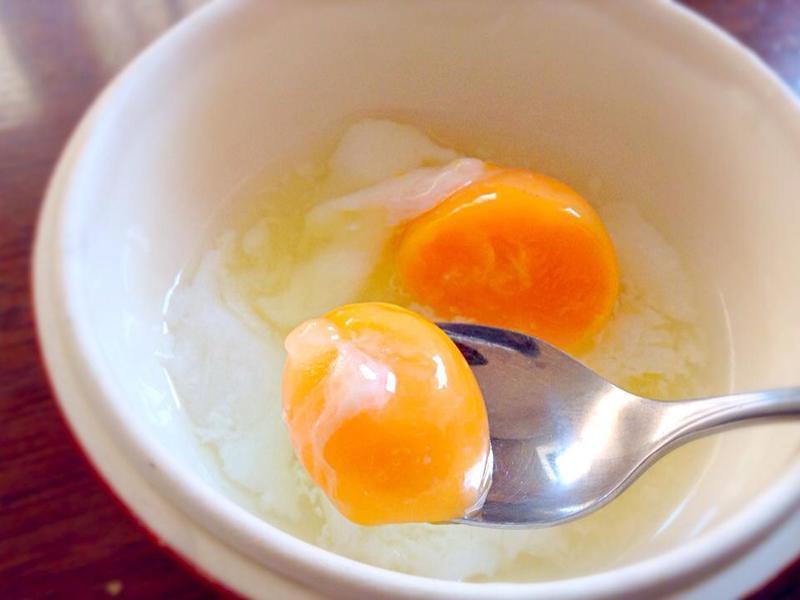 冷涷蛋变温泉蛋（温泉蛋盖饭）