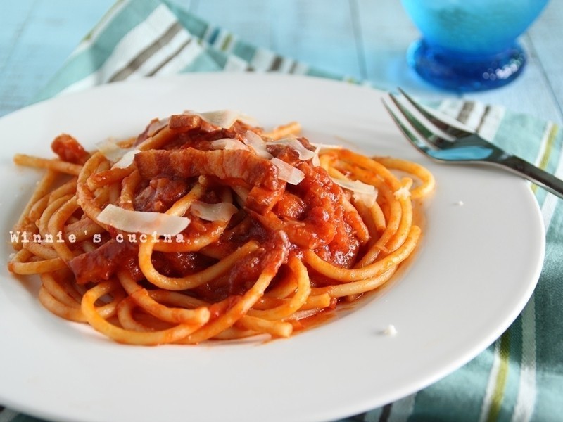 辣味番茄培根吸管面Bucatini all'amatriciana