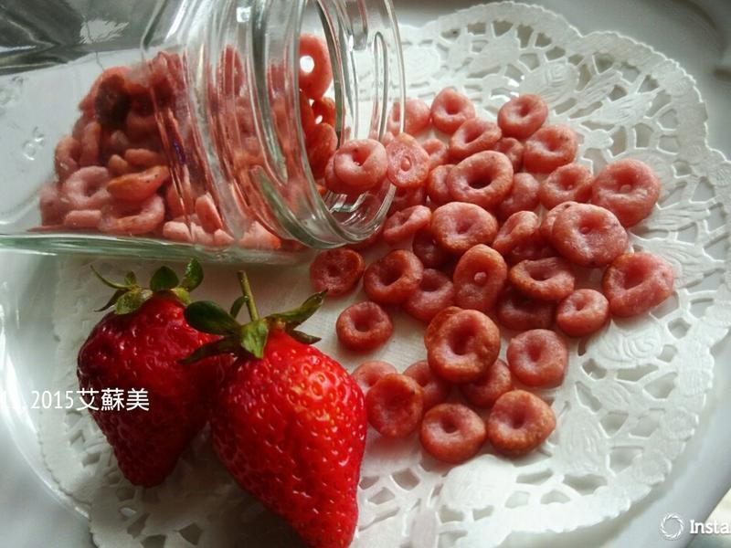 草莓炼乳圈圈饼（宝宝手指食物）