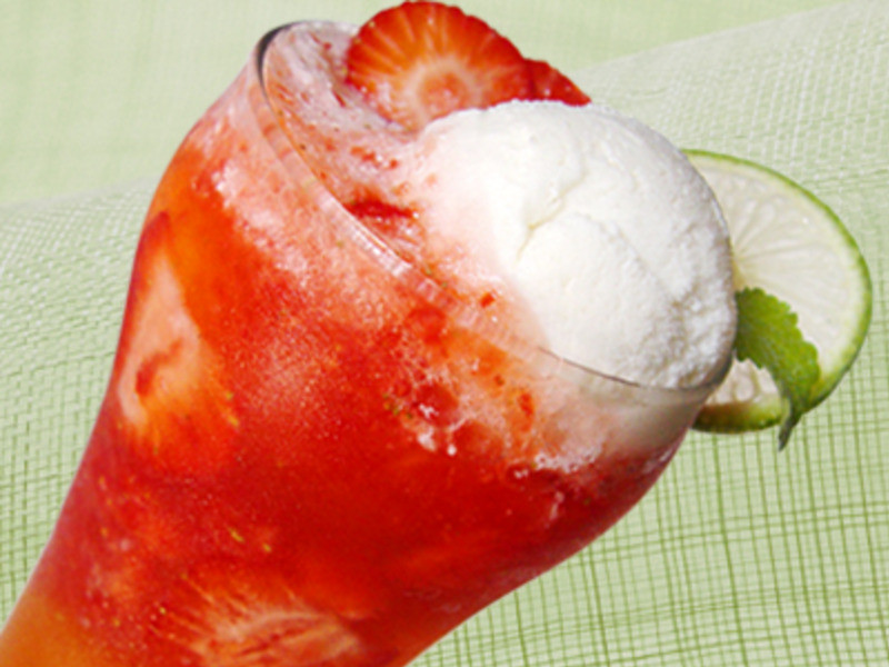 草莓冰雪泡