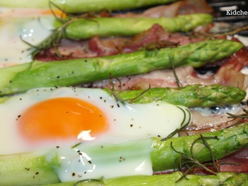 快速早餐：香烤AB蛋 (Asparagus芦笋，Bacon培根）