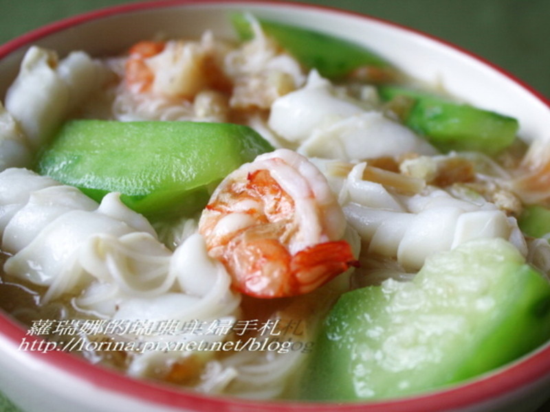 康宝鲜味炒手鲣鱼风味～澎湖丝瓜海鲜面线