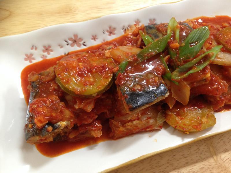 韩式泡菜酱烧鲭鱼고등어김치찜