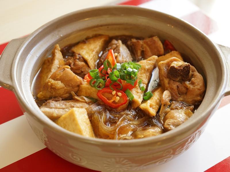 砂锅油豆腐鸡