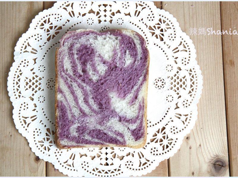 「面包机」优雅的紫薯双色吐司