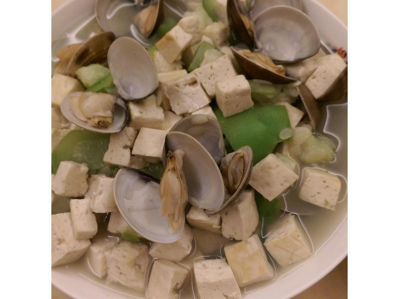 丝瓜蛤蜊豆腐