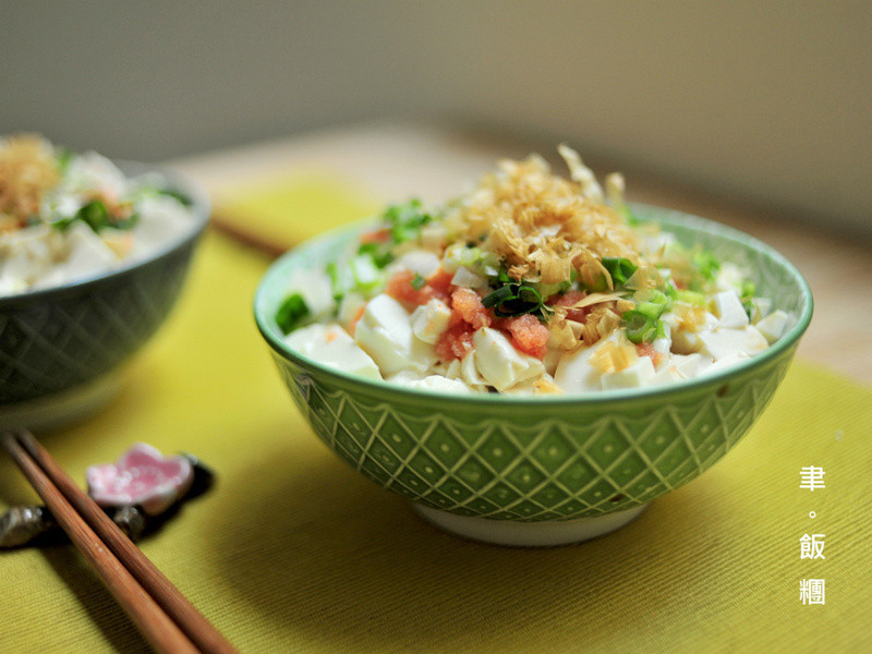 【花の懒人料理】明太子豆腐丼