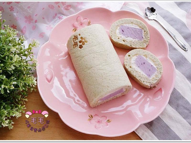 ♥毛毛♥紫薯(紫地瓜)奶冻蛋糕卷