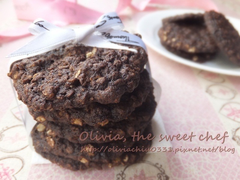 [Olivia♥]巧克力燕麦饼干 Chocolate Oatmeal Cookies