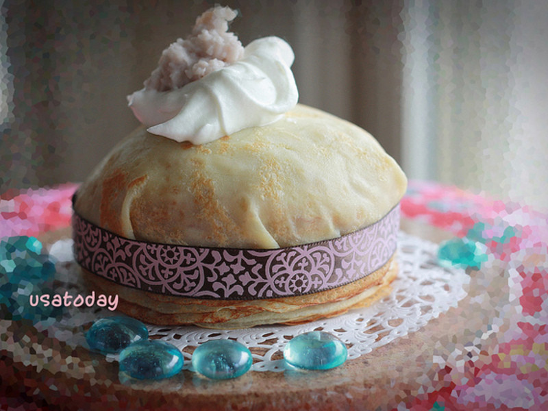 【甜牙齿】层层都是艺术 - 芋泥千层蛋糕 Taro Puree Crêpe Cake