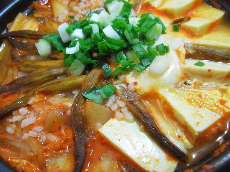 金针泡菜豆腐粥