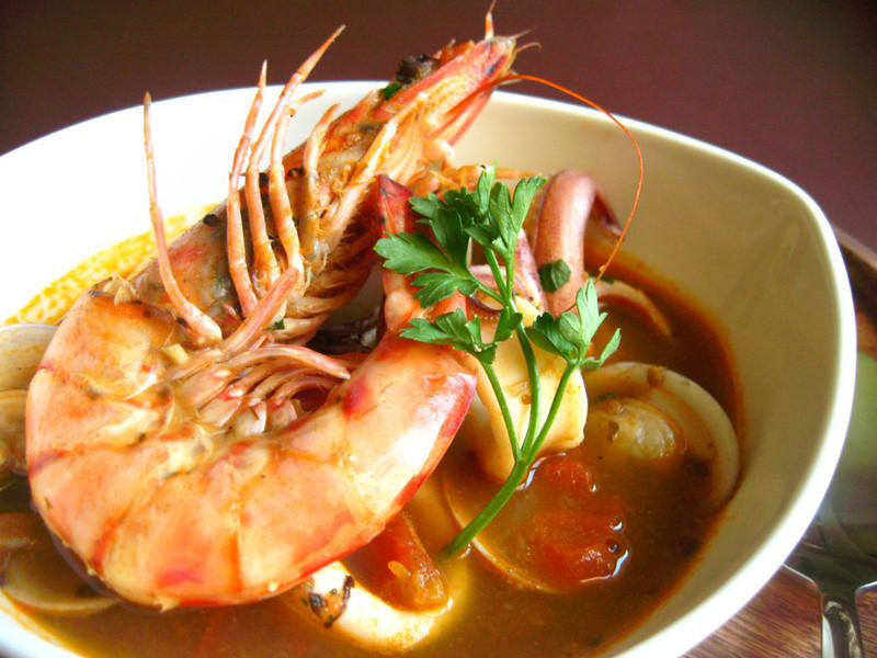 义式番茄海鲜汤