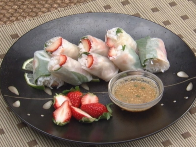 越南草莓红虾春卷