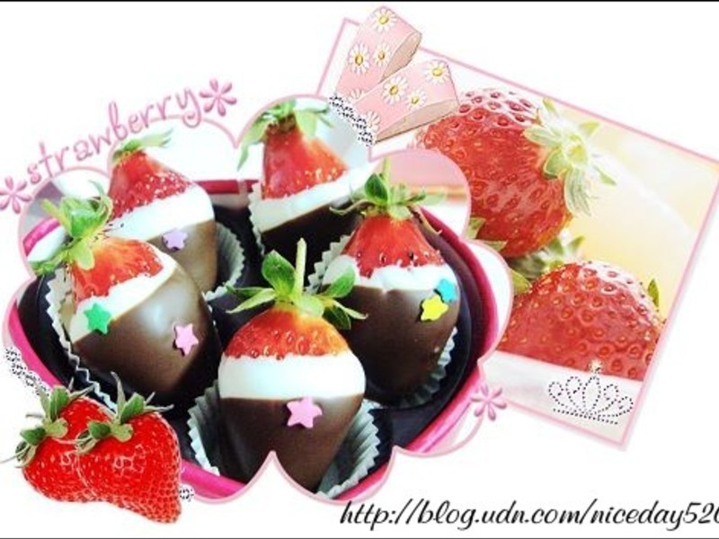 鲜草莓蘸巧克力