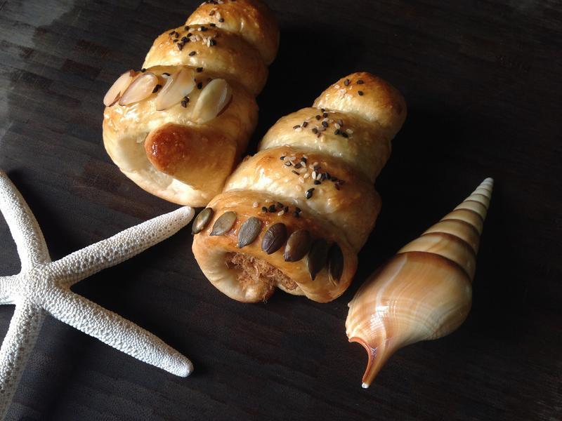 可爱海螺造型的螺旋面包❤!!!