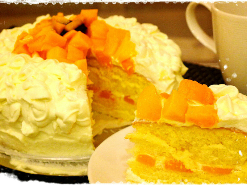 芒果鲜奶油蛋糕~夏季限定喔^^