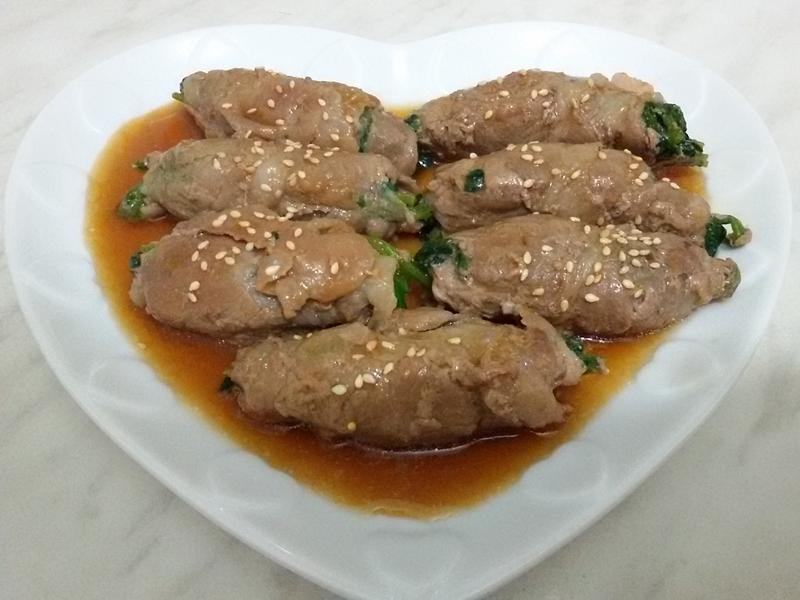 烧肉菠菜卷(谷盛寿喜烧)