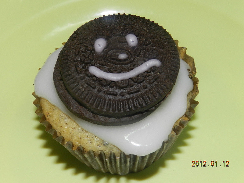 微笑巧克力饼干蛋糕(抹茶红豆蛋糕)
