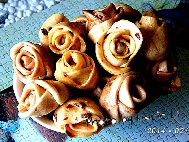 面包机料理：浪漫的玫瑰馒头