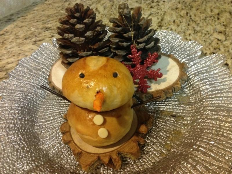 面包机-蔓越莓雪人小餐包❤!!