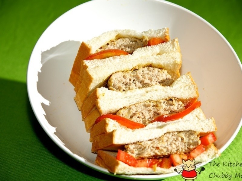 三明治简单做 - 咖哩汉堡排三明治