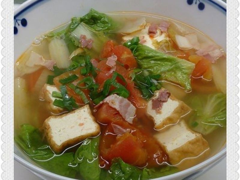 番茄油豆腐汤