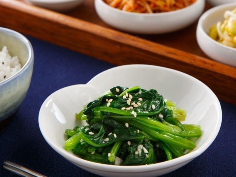 韩式小菜》凉拌菠菜