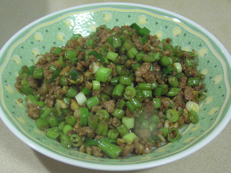 肉末四季豆(夹馒头的馅料)