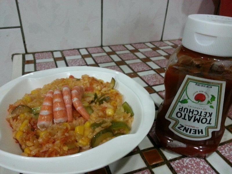 『100%纯天然亨氏番茄酱』随意煮-鲜虾蔬食茄汁炖饭