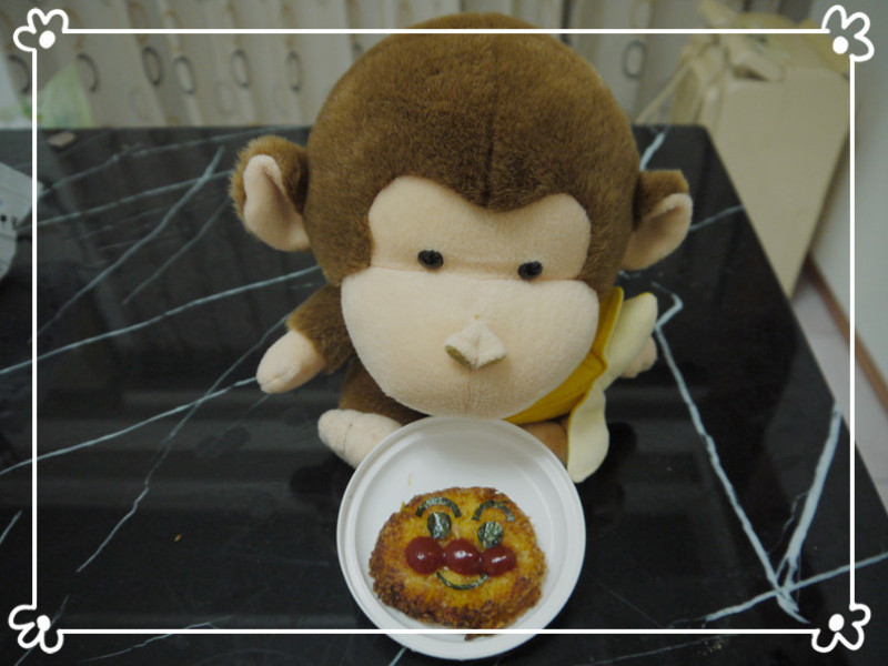 [小P猴]面包超人南瓜可乐饼~亨氏番茄酱&黄金玄米油