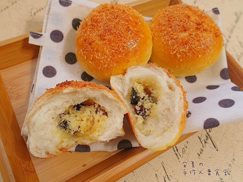 椰香奶酥面包(水合法+低温发酵)