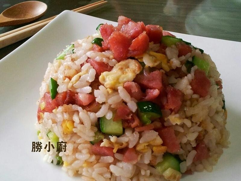 【得意的一天纯天然橄榄油】香肠炒饭