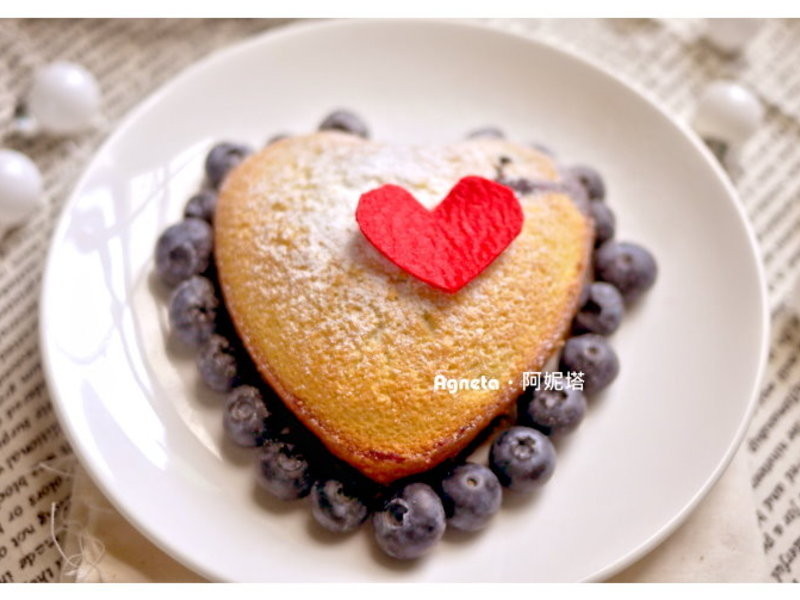 [阿妮塔♥sweet] 无油‧白兰地蓝莓爱心蛋糕。