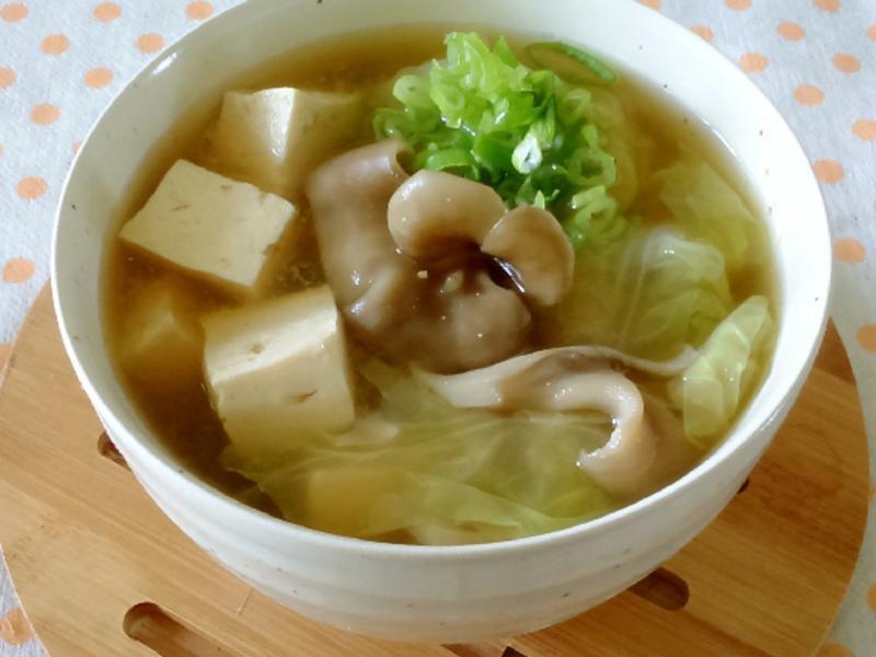 白菜舞菇味增汤