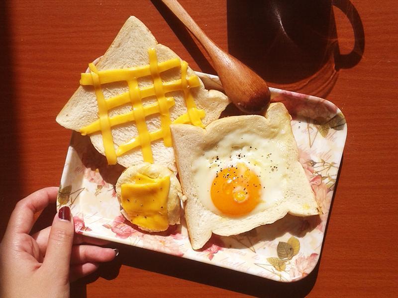 太阳蛋吐司+起司条吐司