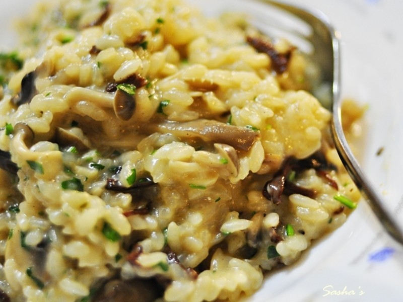 义式野菇炖饭 mushroom risotto