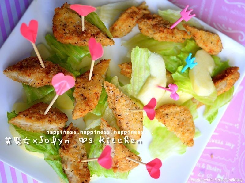 ♫【苹果鸡柳沙拉♥Apple & Chick Salad ♥】佐蜂蜜芥茉酱