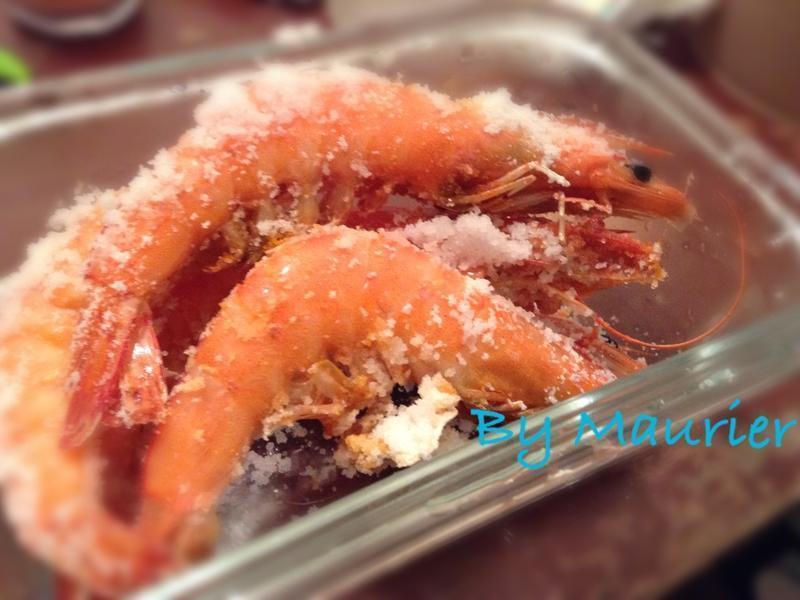 简易海盐焗烤虾