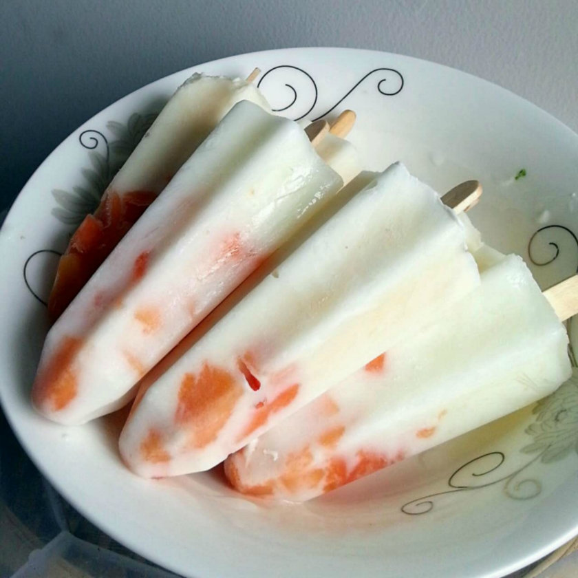酸奶木瓜冰棒