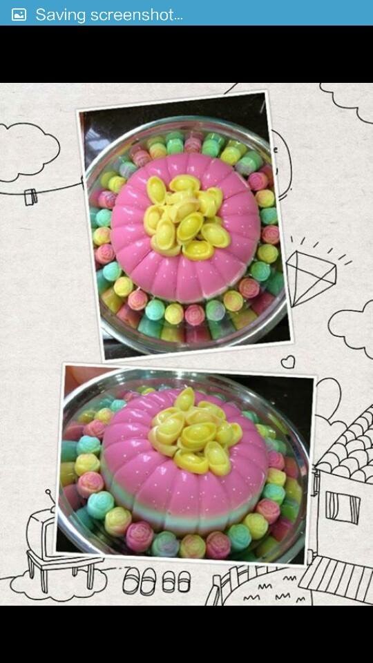 彩虹燕菜蛋糕