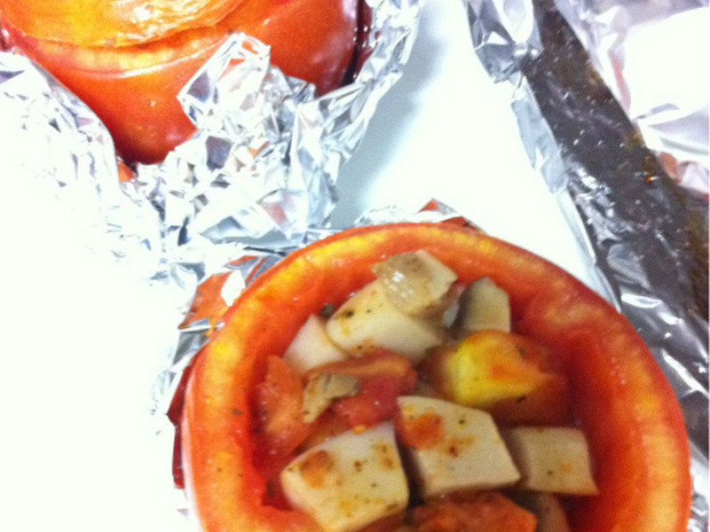 烤番茄菇菇盅