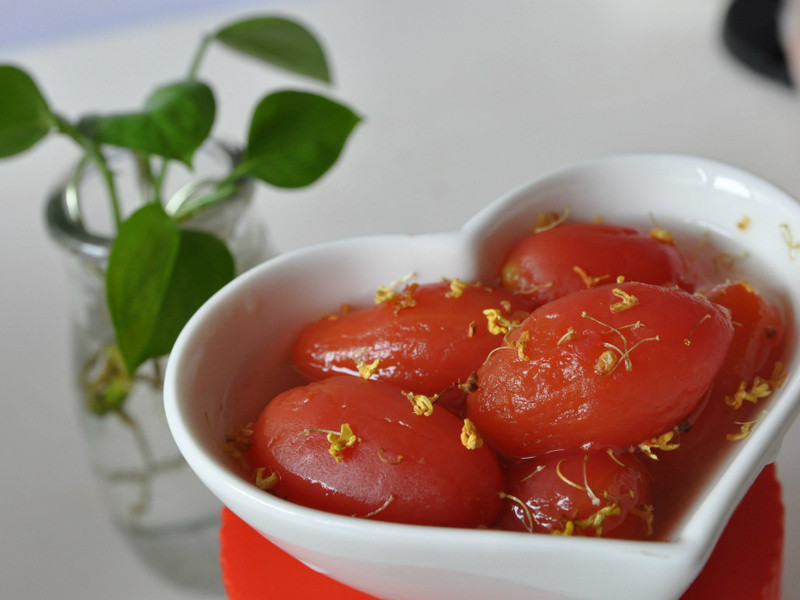 桂花冰糖梅柿酿蕃茄