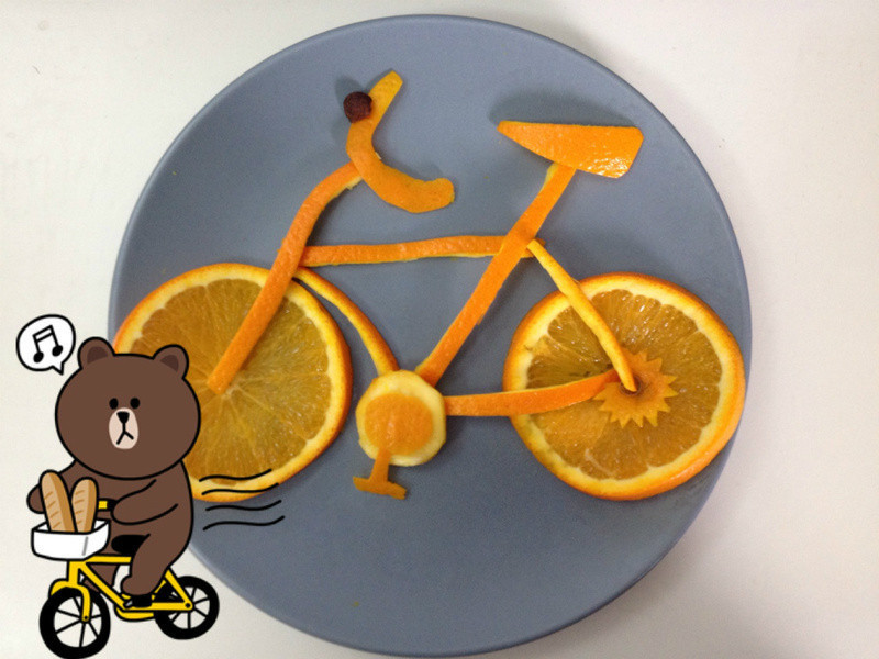柳橙雕-脚踏车