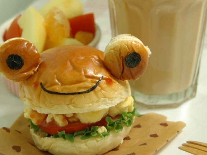 青蛙-美式滑蛋汉堡包
