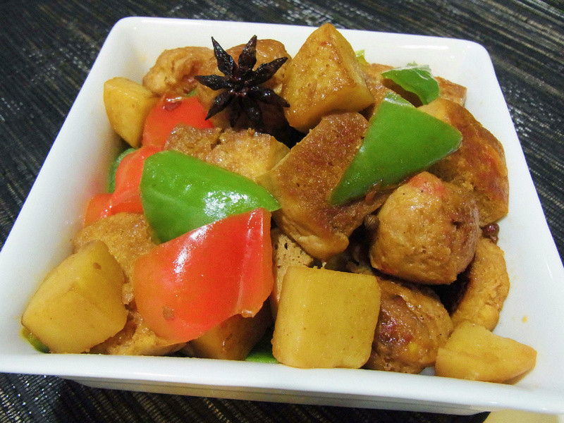 红烧冻豆腐(素菜)