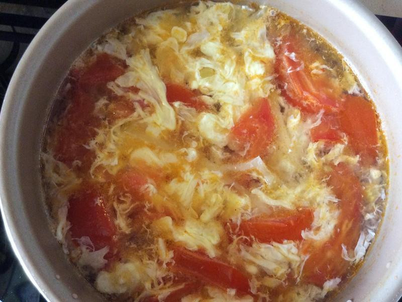 蕃茄榨菜蛋花汤