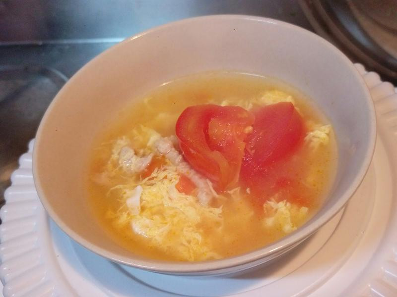 番茄肉丝蛋花汤