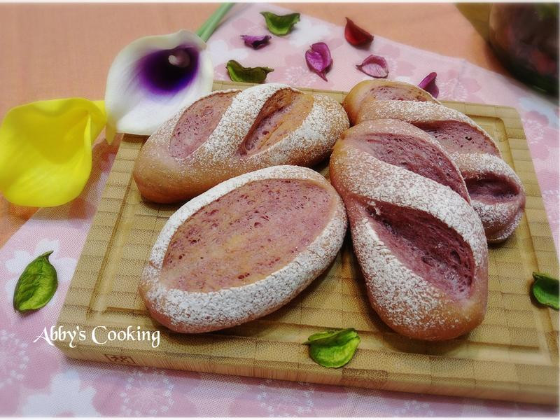 紫薯奶油软法面包