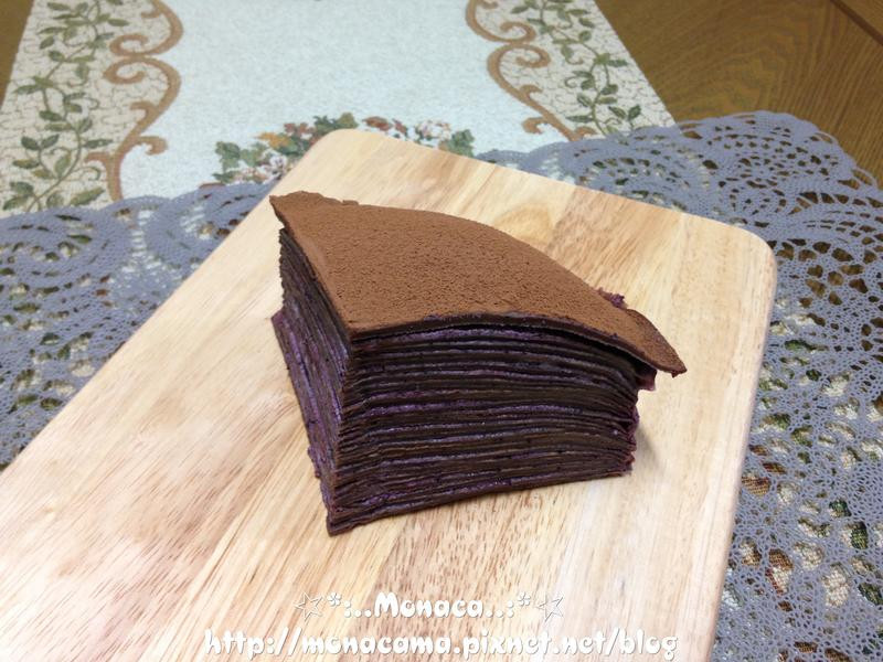 蓝莓巧克力法式千层蛋糕