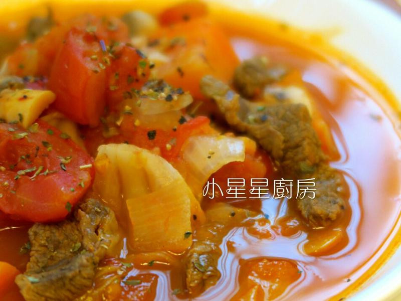 义式蕃茄牛肉蔬菜汤